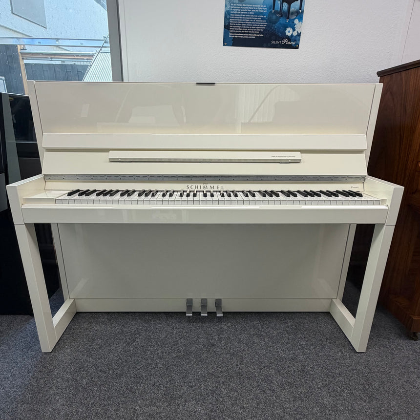 Schimmel Klavier C 116 Modern Cubus weiß poliert Occasion Bj. 2012 Bestzustand, neuwertig (gebraucht)