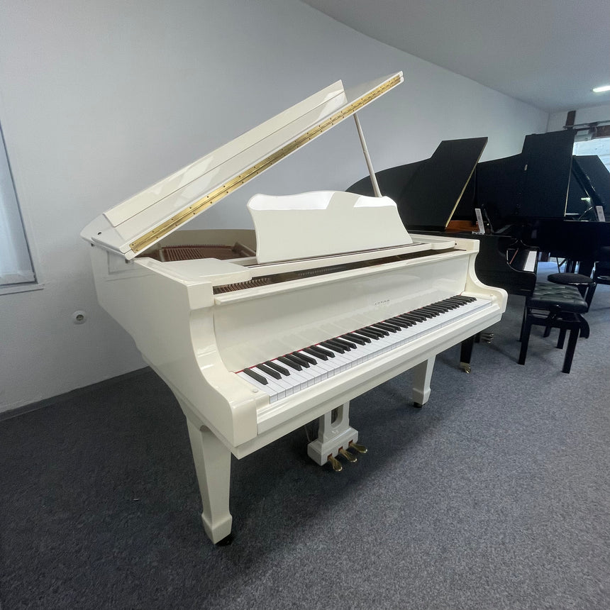 ASTOR Flügel G 56 Occasion 160 cm weiß poliert Bj. 2000 (gebraucht) + Klavierbank - Musik-Ebert Gmbh