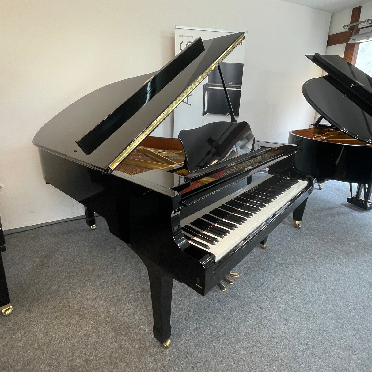 Yamaha Flügel C5 schwarz poliert Occasion, Bj. 1991 Länge 200 cm, sehr guter Zustand (gebraucht) - Musik-Ebert Gmbh