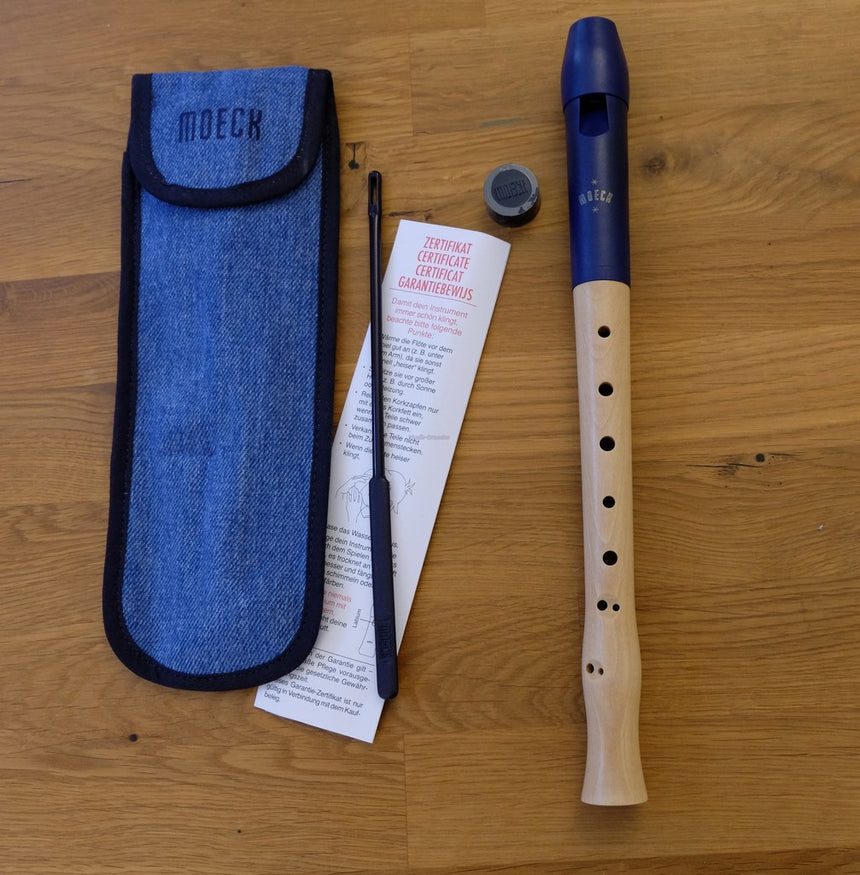 Moeck Flauto 1 Plus Flûte à bec soprano baroque + The Recorder Sparrow Volume 1 (+CD)