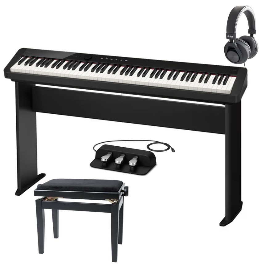 Casio PX-S1100 Schwarz Deluxe Bundle mit Ständer, Pedalen, Bank und Kopfhörer - Musik-Ebert Gmbh