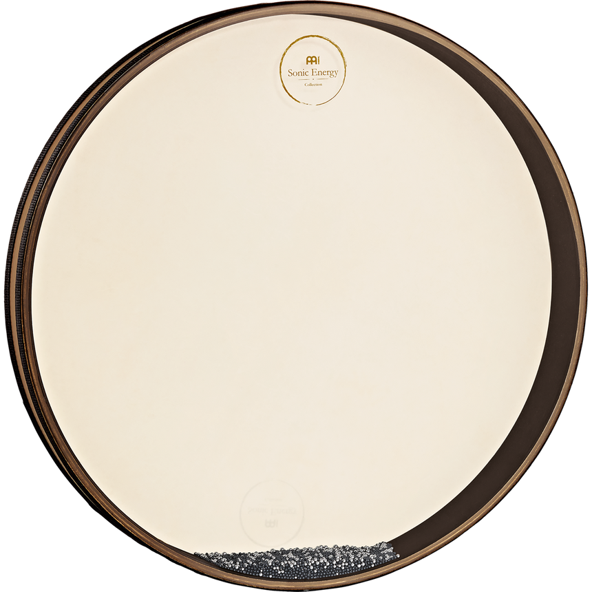 Meinl WD20WB Wave Drum, 20 inch, Walnut Brown – front view with metal beads
