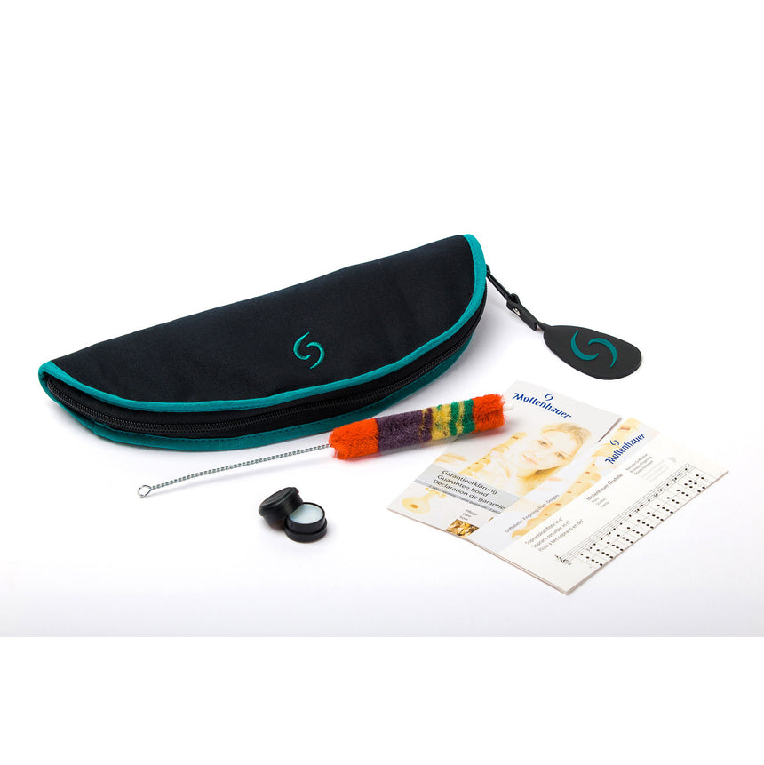 Mollenhauer Adris 4119 soprano recorder, natural pearwood – included pouch and care accessories