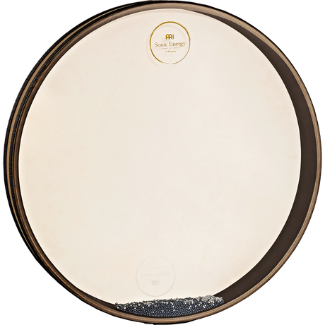 Meinl WD18WB Wave Drum, 18 inch, Walnut Brown – front view with metal beads