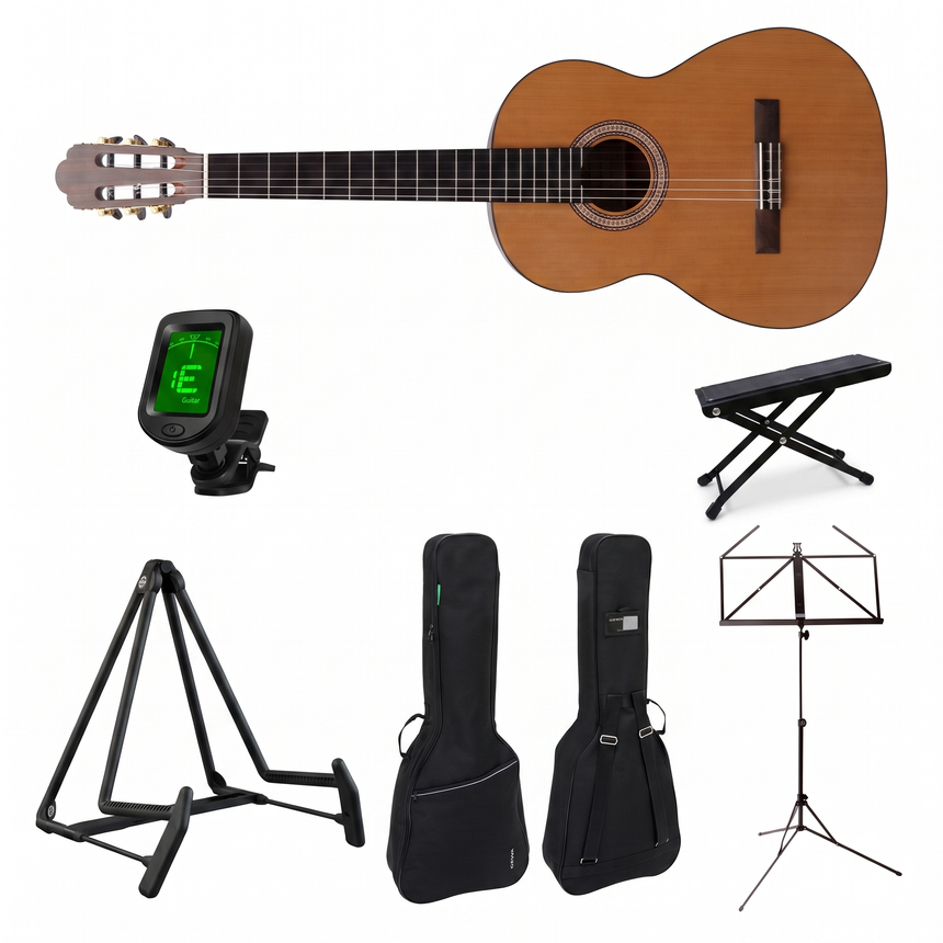 Prodipe Primera Konzertgitarre 4/4 Starter-Set mit Tasche & Ständer Set-Bild