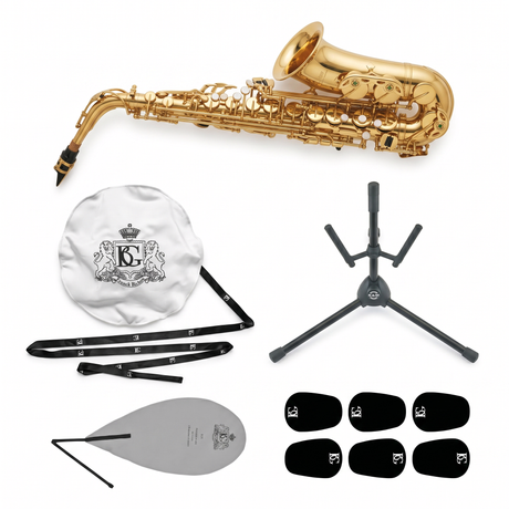Antigua AS2155LQ-GH Altsaxophon-Bundle mit Ständer, Pflegeset & Bissplatten Set-Bild