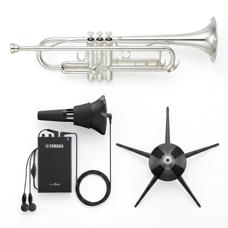 Yamaha YTR-4335 GSII Versilbert Trompeten-Bundle – Set-Bild