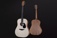 Furch Violet D-EM acoustic guitar in natural finish – front and rear views side by side