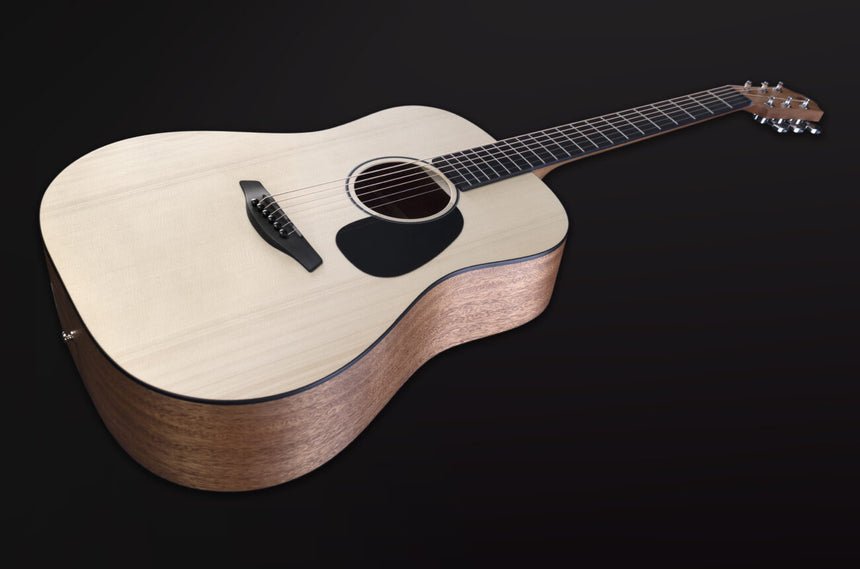 Furch Violet D-EM acoustic guitar in natural finish – three-quarter view