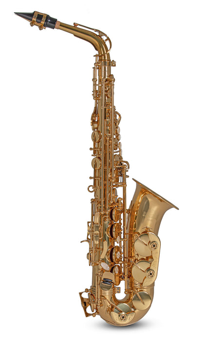 Roy Benson AS-302 Altsaxophon in Goldlack – Vorderansicht