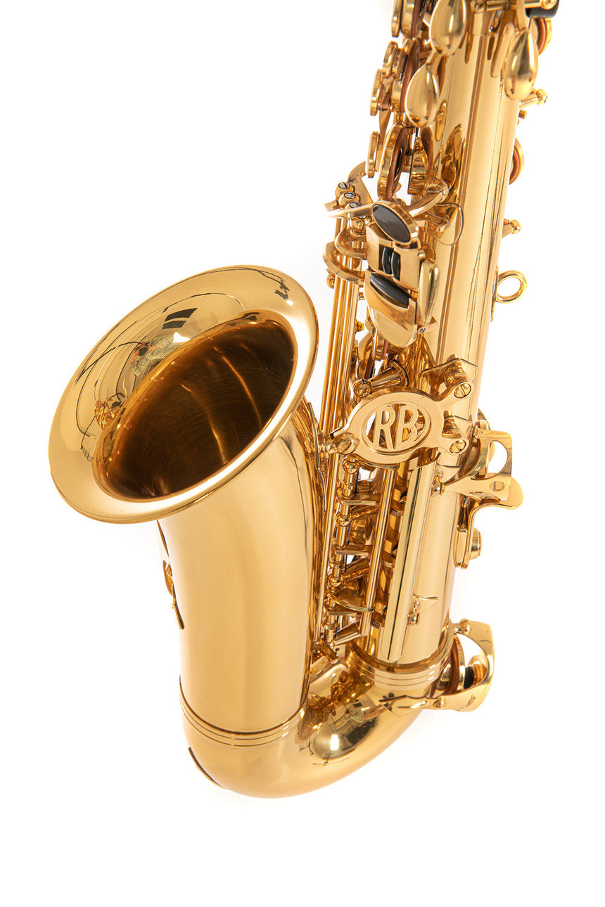 Roy Benson AS-202 Altsaxophon in Goldlack – Detail von Schallbecher und Klappen