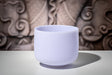 Meinl CSBA8B amethyst crystal singing bowl in purple – in an indoor setting