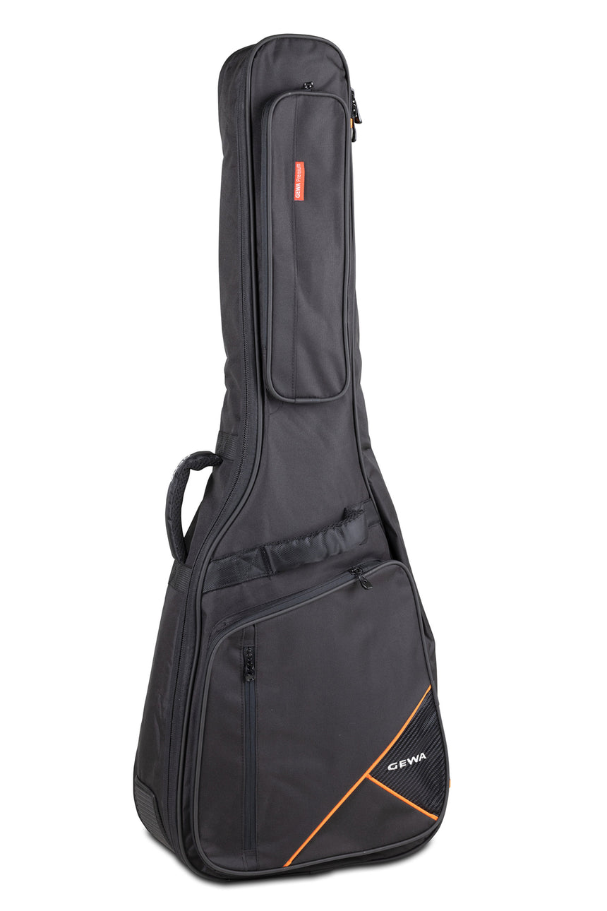 GEWA Premium 20 Western-Gitarrentasche, schwarz – schräge Vorderansicht