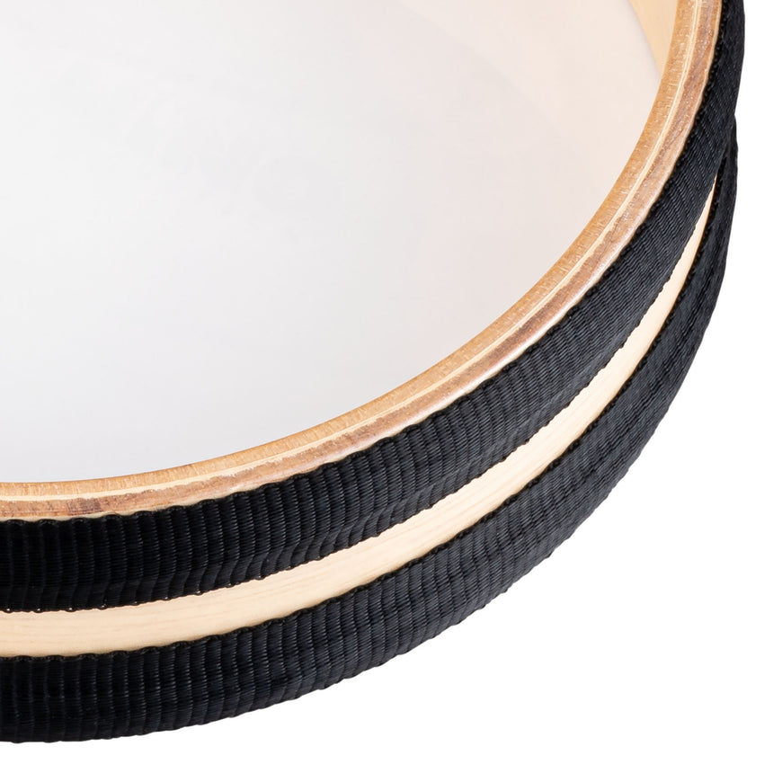NINO Percussion NINO44 8-inch natural-wood sea drum – ribbed rim edge detail