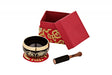 Bol chantant Meinl Sonic Energy SB-OR-300-R, laiton décoré, coussin et coffret rouges – ensemble avec maillet, coussin et coffret rouges