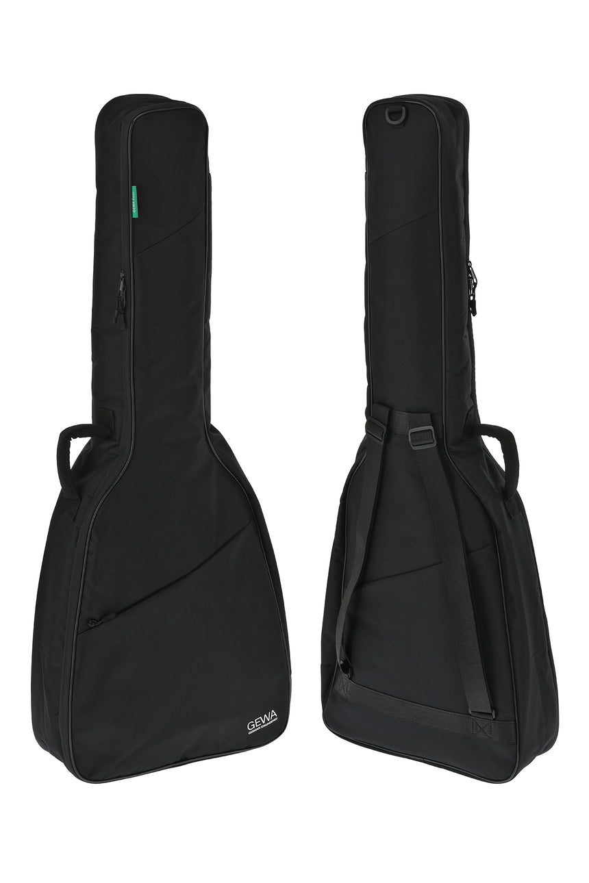 Housse de guitare acoustique GEWA Basic 5 211.200 noire – Vues avant et arrière réunies