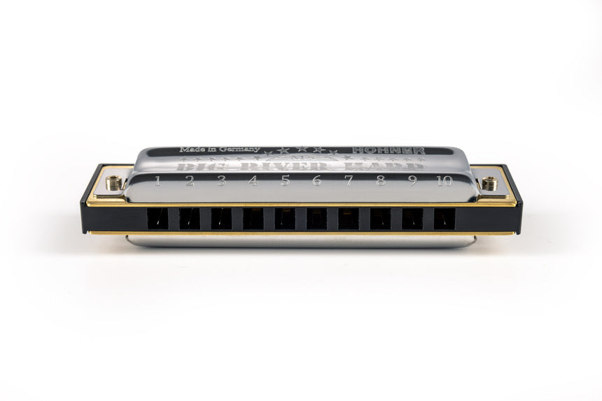 HOHNER Big River Harp MS – Frontansicht der zehn Kanäle