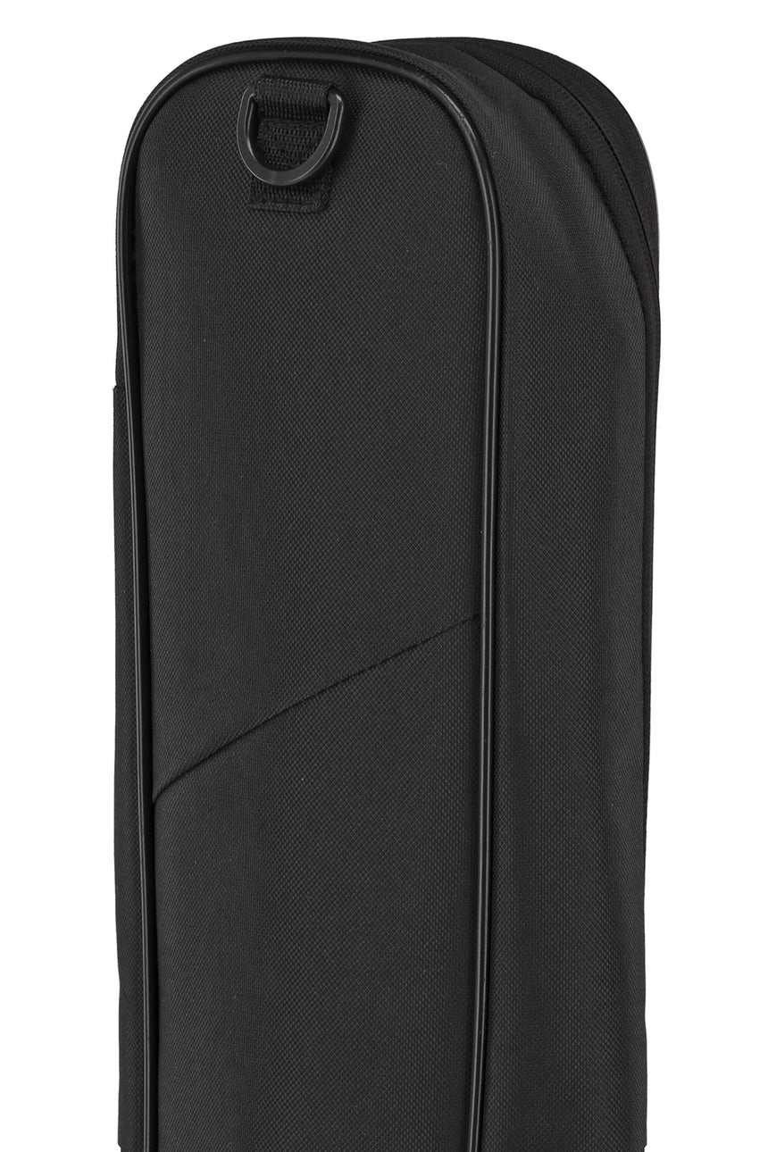 GEWA Basic 5 black 4/4 classical guitar gig bag – hanging loop and strap attachment detail