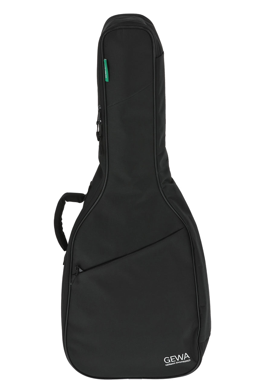 GEWA Basic 5 Konzertgitarrentasche, Größe 1/2, schwarz – Vorderansicht.