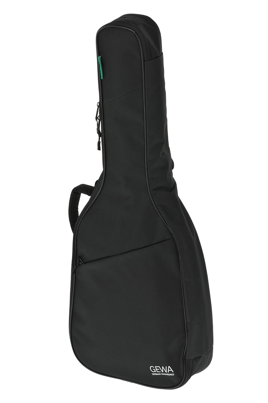 GEWA Basic 5 Konzertgitarrentasche, Größe 1/2, schwarz – schräg von vorn rechts.