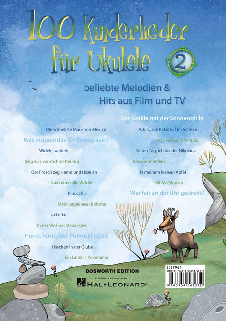 100 children's songs for ukulele, volume 2 BOE7964 – back cover