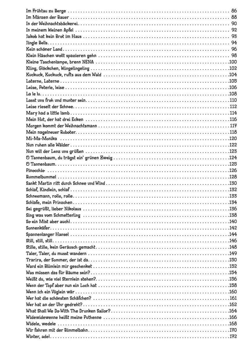 100 children's songs for ukulele, volume 2 BOE7964 – second contents page