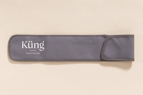Housse grise en coton Küng 9301 pour flûte à bec soprano, vue d’ensemble