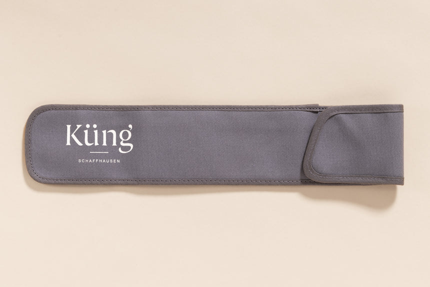 Küng 9301 graue Baumwolltasche für Sopranblockflöte, Gesamtansicht