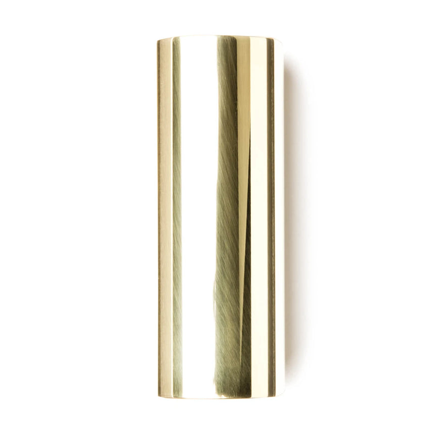 Dunlop 222 Gitarrenslide aus poliertem Messing, gerade Seitenansicht