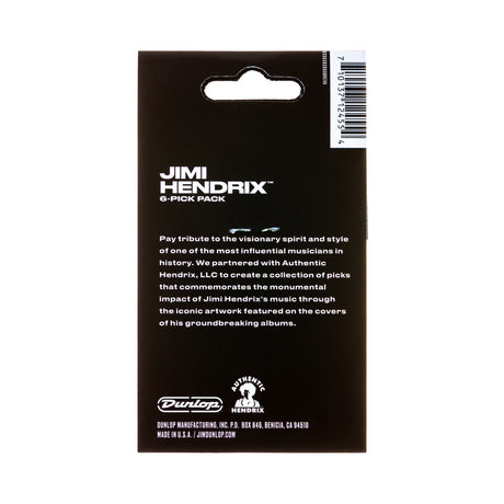 Dunlop JHP03H, Electric Ladyland, Heavy, lot de six – dos de l’emballage du lot de six Heavy