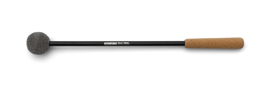 Rohema PM456 / 61456, Grauer Filzkopf, schwarzer Kunststoffschaft, Korkgriff – Freisteller auf Weiß, neue waagerechte Aufnahme mit PM456-Aufdruck