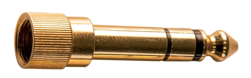 Adaptateur jack stéréo GEWA 191.599 doré, prise filetée 3,5 mm vers fiche 6,3 mm