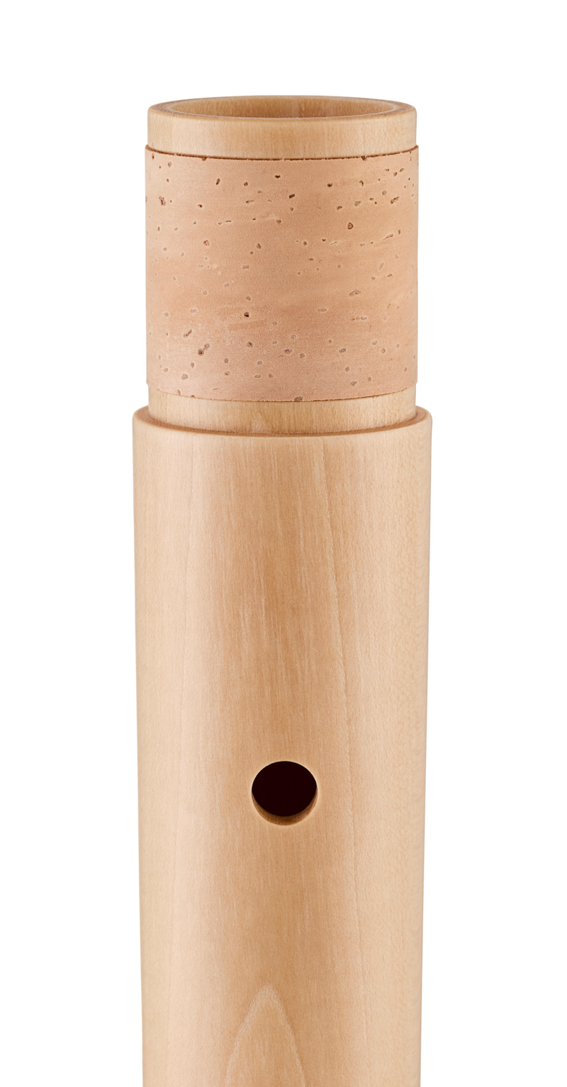 Moeck 2400 Flauto Rondo Tenor, natural maple – detail of the cork joint