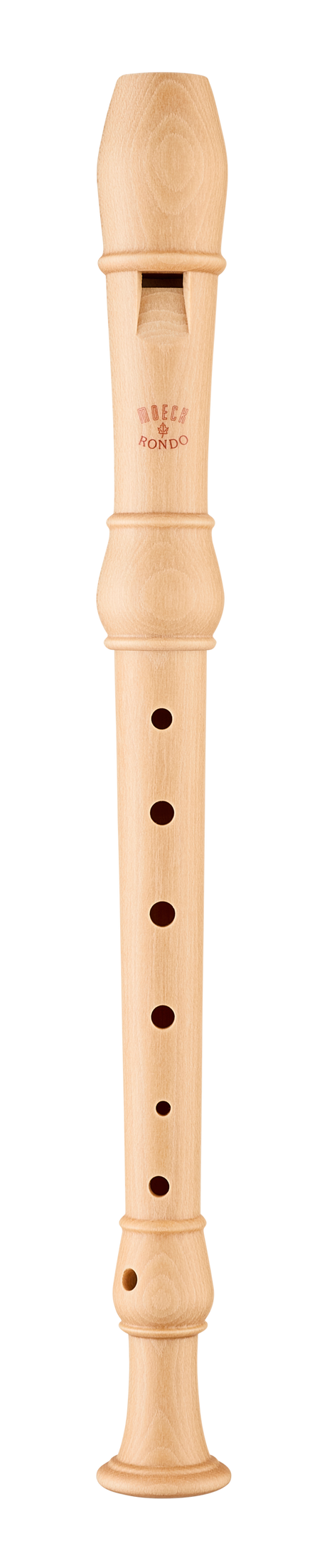 Moeck Rondo 3210 soprano recorder in natural maple – full front view