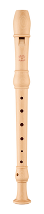Moeck Rondo 3210 soprano recorder in natural maple – full front view