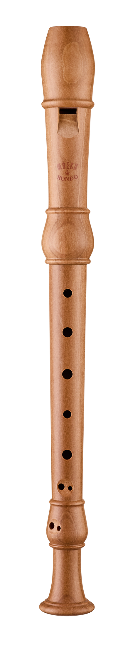Moeck Rondo 2202 soprano recorder in natural pearwood – full front view