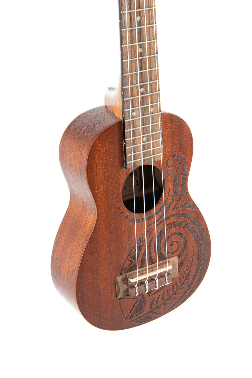 GEWA Manoa soprano ukulele Maori, natural sapele – body design detail