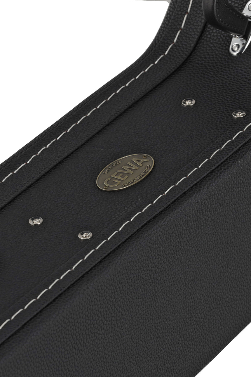 GEWA Flat Top Economy jumbo guitar case 523.114, black – manufacturer badge detail