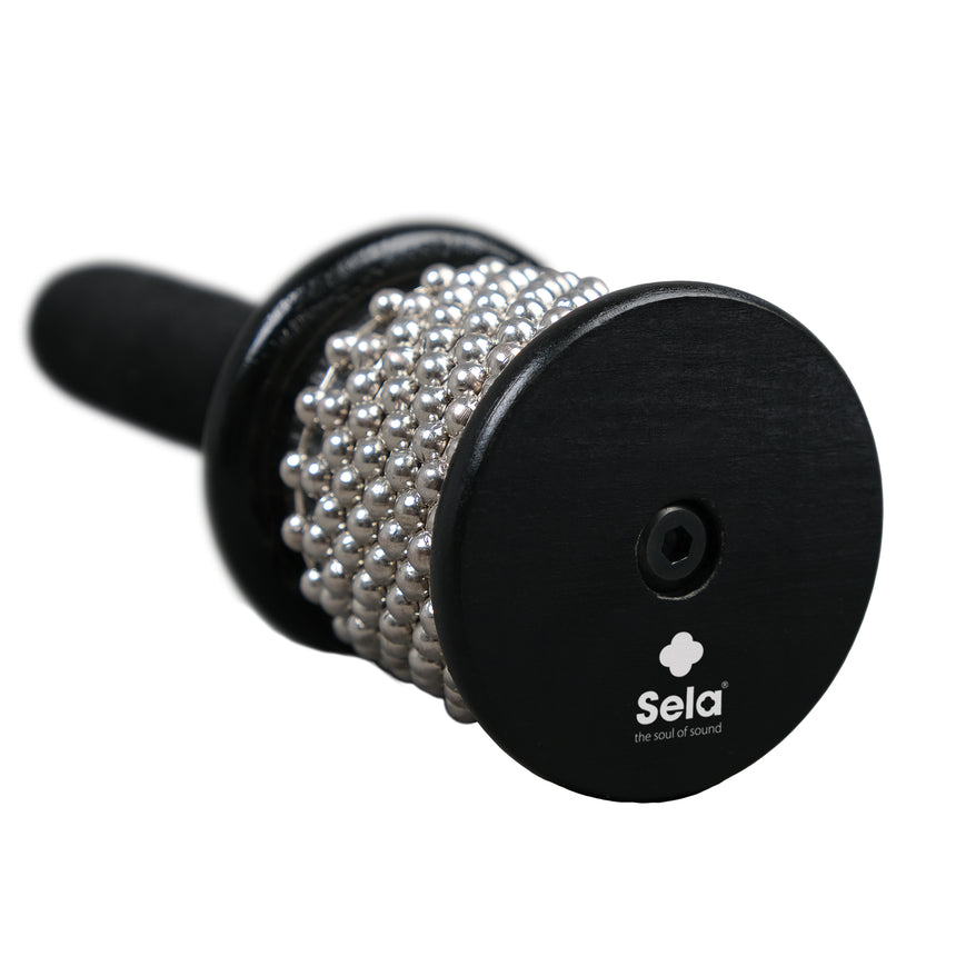 Sela Cabasa 60 mm SEPCAB1, black finish with metal beads, three-quarter view