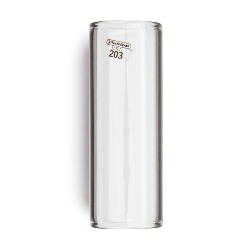 Dunlop Glas-Slide 203, klar, Vorderansicht mit Modellnummer