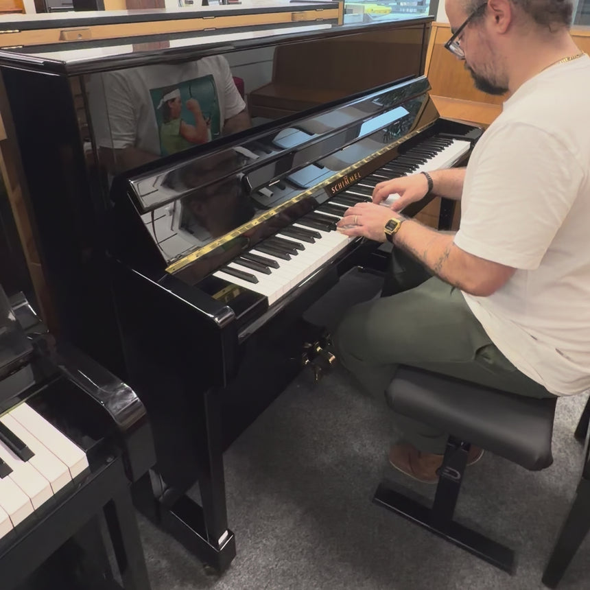 Schimmel 116 C Upright Piano Pre-Owned – Polished Ebony, Year 2004, Made in Germany (Used)