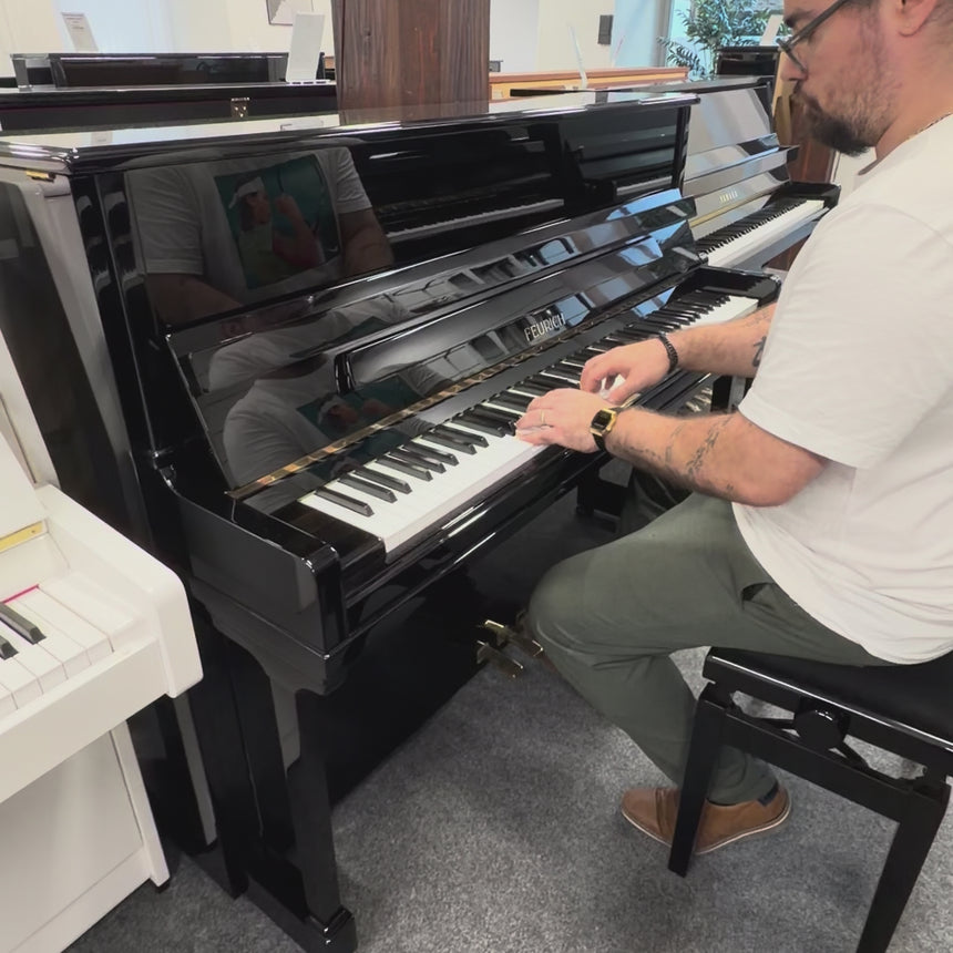 FEURICH F 116 Upright Piano Pre-Owned – Polished Ebony, Year of Manufacture 1992