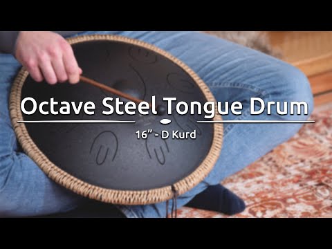 MEINL Sonic Energy Octave Steel Tongue Drum, black, D Kurd, 9 tones, 16" / 40 cm