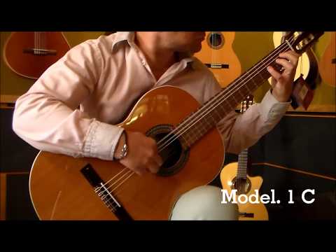 Alhambra 1C Black Satin guitare classique 4/4 avec étui