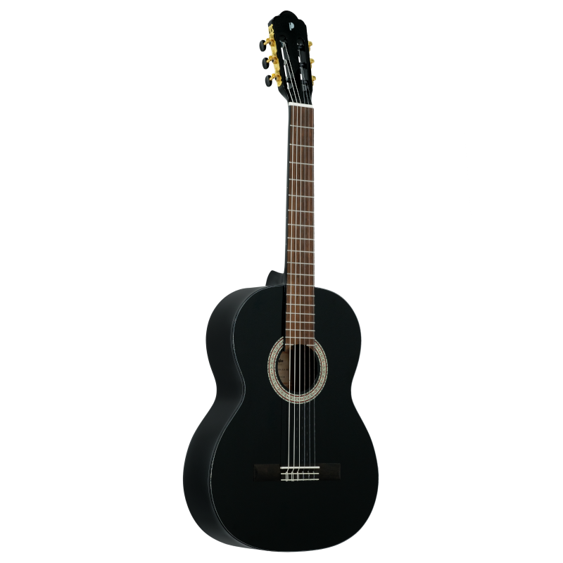 Prodipe Primera guitare classique 4/4 noir brillant