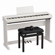 Roland FP-40 pack piano numérique blanc avec stand, pédalier, banquette & casque – photo du set