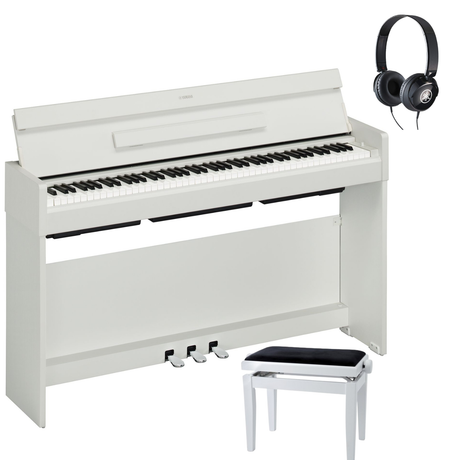 Yamaha S35 Arius Weiß Matt Bundle mit Bank und Kopfhörer - Musik-Ebert Gmbh