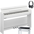 Yamaha S55 Arius Weiß Matt Bundle mit Bank und Kopfhörer - Musik-Ebert Gmbh