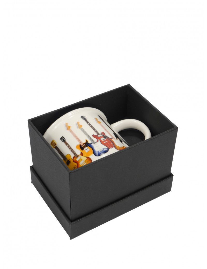 Tasse / Becher Gitarre Weiß 350 ML - Mit Geschenkbox