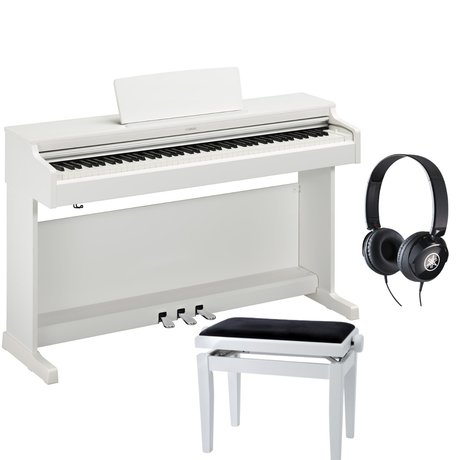 Yamaha YDP-165 Arius Weiß Matt Bundle mit Bank und Kopfhörer - Musik-Ebert Gmbh